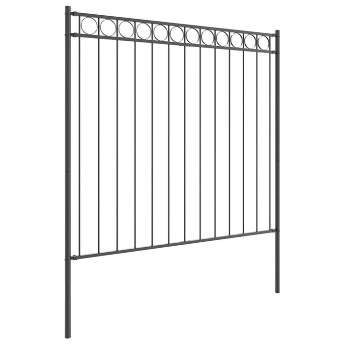 Element de gard ASSEN Gri 170 x 200 cm Oțel WALTI