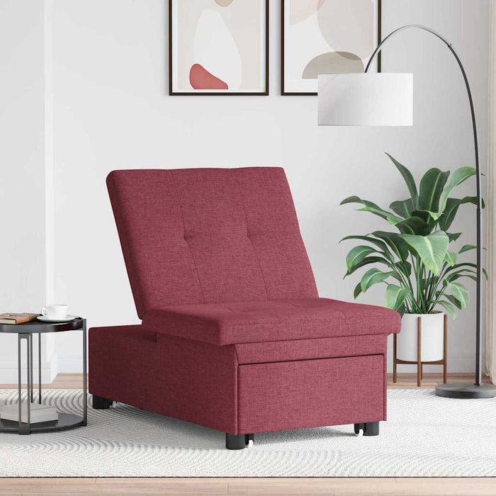 Canapea extensibilă Roșu Vin 194 x 50 x 82 cm țesătură - WALTI WALTI