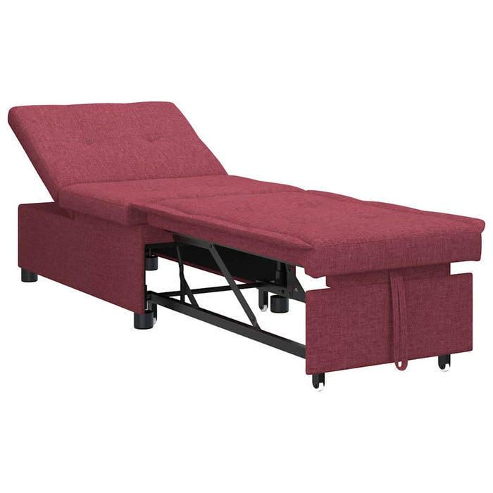 Canapea extensibilă Roșu Vin 194 x 50 x 82 cm țesătură - WALTI WALTI