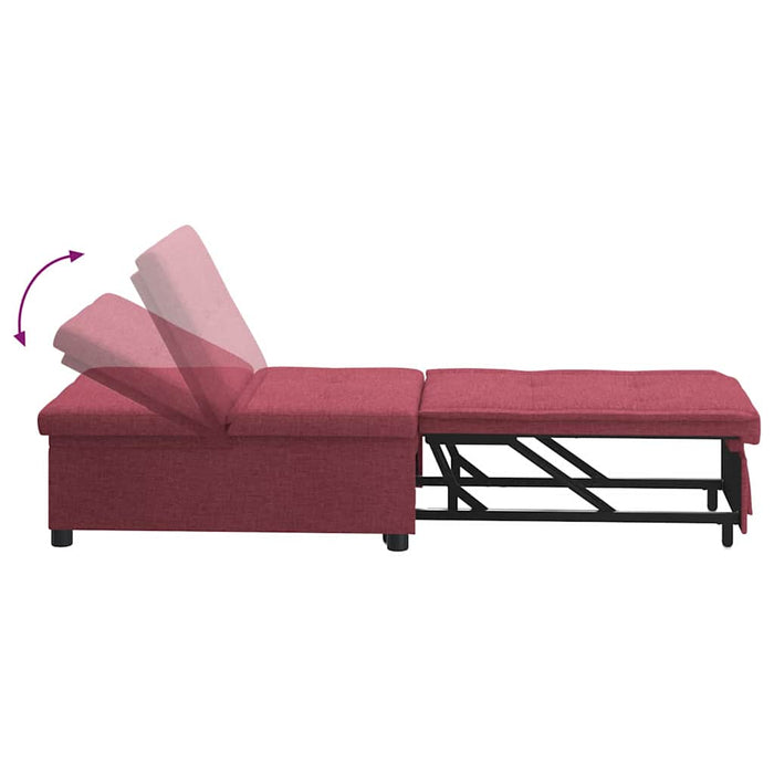 Canapea extensibilă Roșu Vin 194 x 50 x 82 cm țesătură - WALTI WALTI