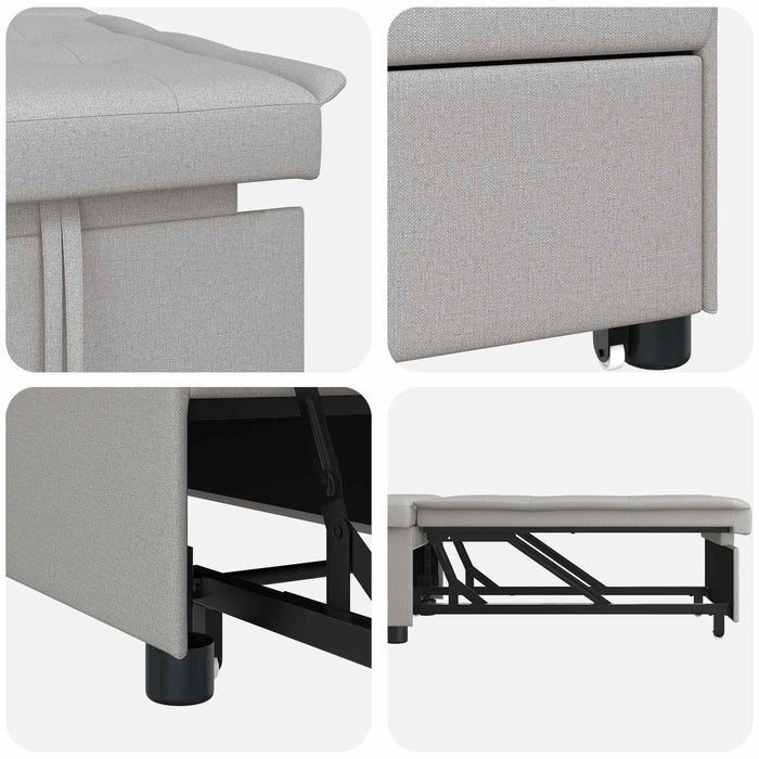 Canapea extensibilă Gri 194 x 50 x 82 cm țesătură WALTI