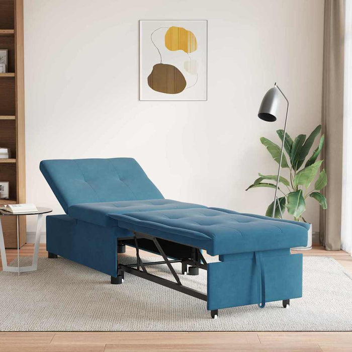 Pat canapea albastru 194 x 67 x 82 cm Catifea - WALTI WALTI