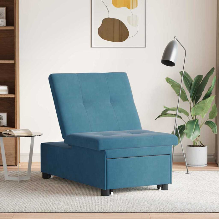 Pat canapea albastru 194 x 67 x 82 cm Catifea - WALTI WALTI