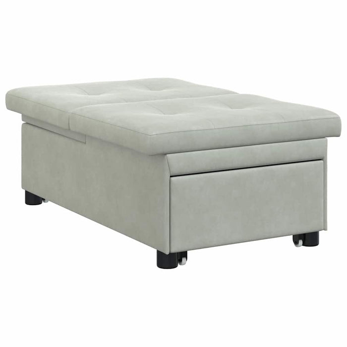 Pat canapea Gri deschis 194 x 67 x 82 cm Catifea - WALTI WALTI