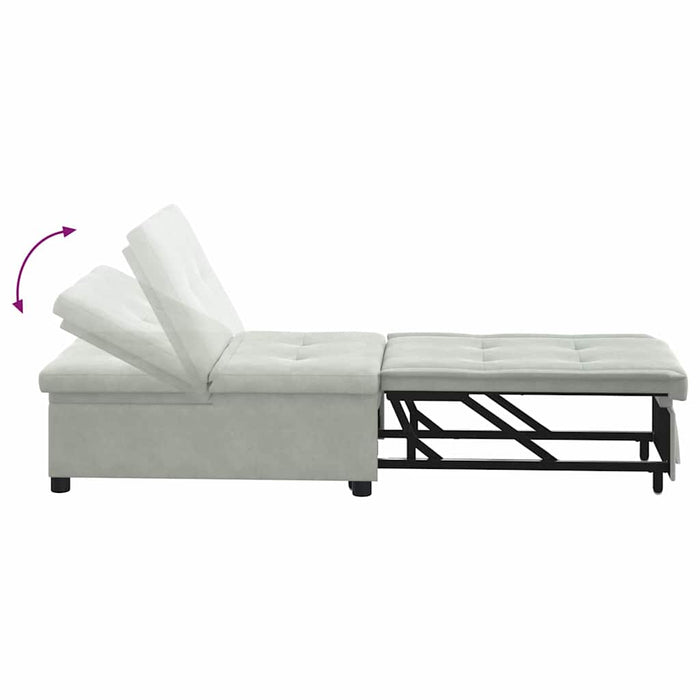Pat canapea Gri deschis 194 x 67 x 82 cm Catifea - WALTI WALTI