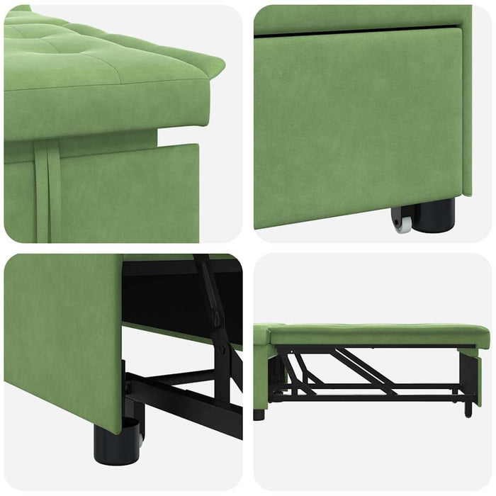 Pat canapea Verde deschis 194 x 67 x 82 cm Catifea - WALTI WALTI