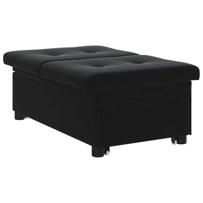 Pat canapea Negru 194 x 67 x 82 cm Catifea - WALTI WALTI