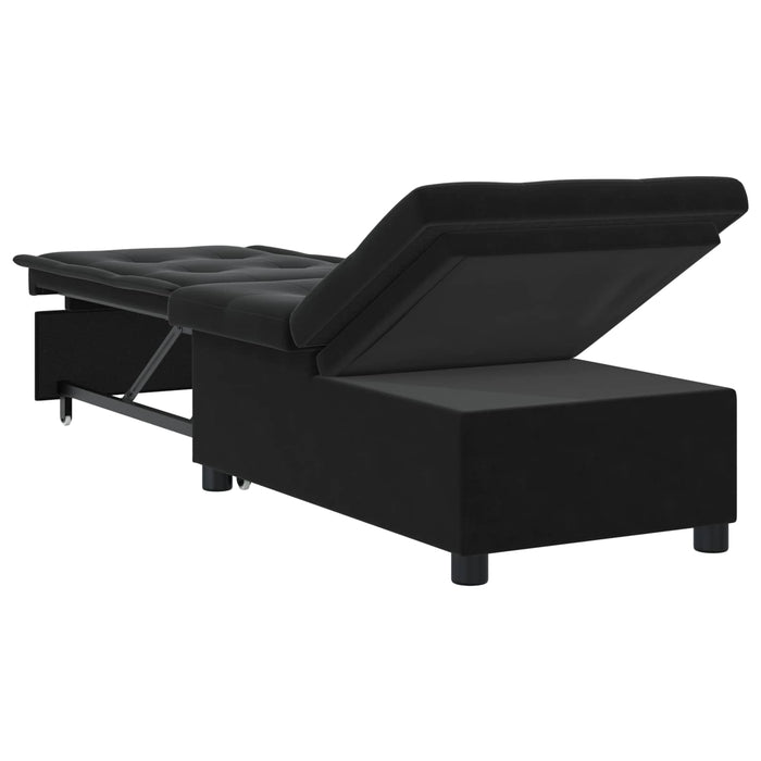 Pat canapea Negru 194 x 67 x 82 cm Catifea - WALTI WALTI