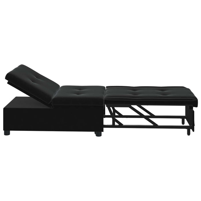 Pat canapea Negru 194 x 67 x 82 cm Catifea - WALTI WALTI