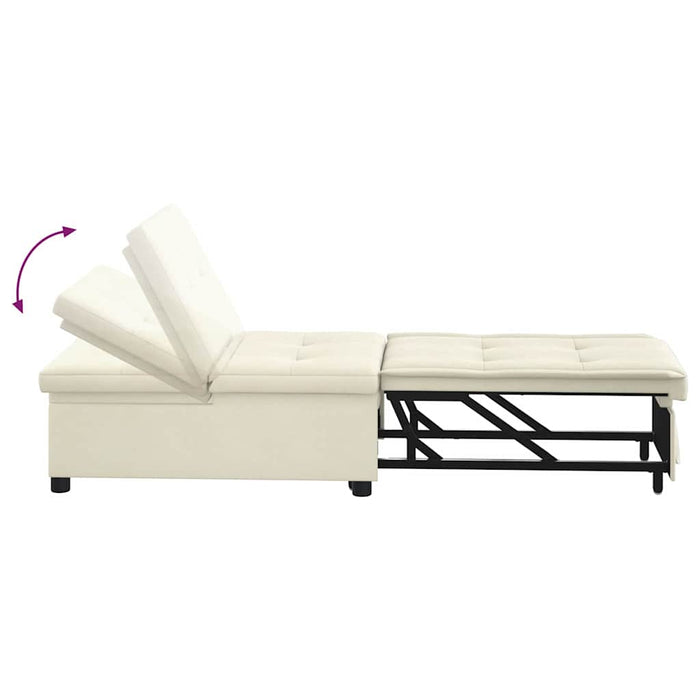 Pat canapea Crem 194 x 67 x 82 cm Catifea - WALTI WALTI