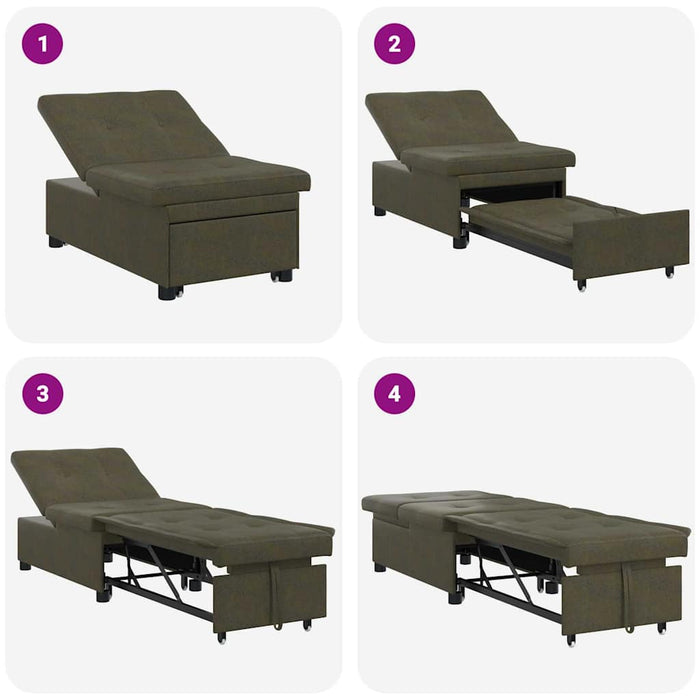 Pat canapea Verde Army 194 x 67 x 82 cm Material Huahua - WALTI WALTI