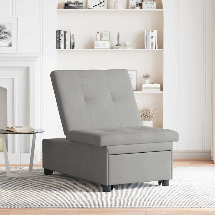 Canapea extensibilă Gri deschis 194 x 67 x 82 cm Microfibră WALTI