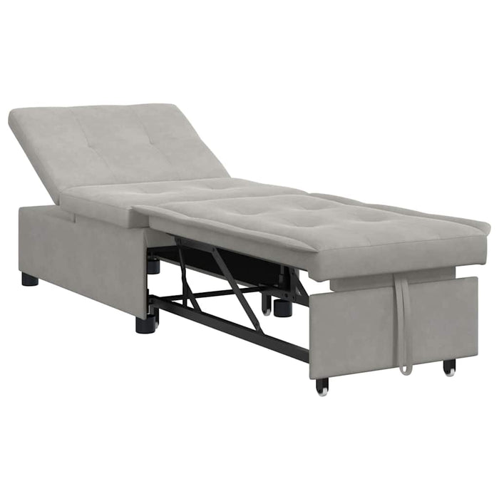 Canapea extensibilă Gri deschis 194 x 67 x 82 cm Microfibră WALTI