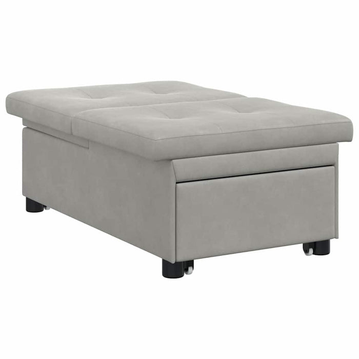 Canapea extensibilă Gri deschis 194 x 67 x 82 cm Microfibră WALTI