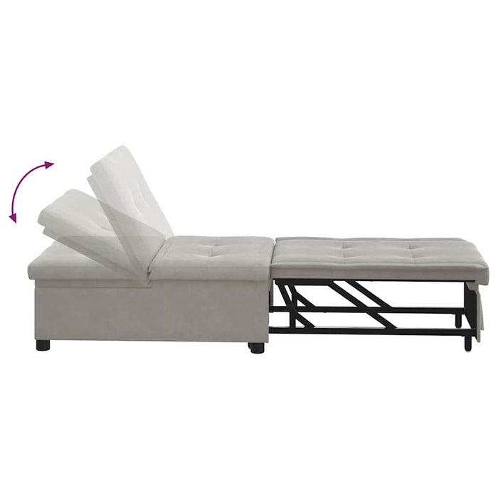 Canapea extensibilă Gri deschis 194 x 67 x 82 cm Microfibră WALTI