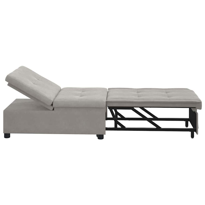 Canapea extensibilă Gri deschis 194 x 67 x 82 cm Microfibră WALTI
