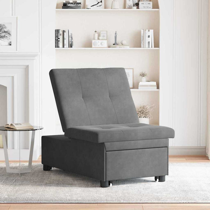Canapea extensibilă Gri închis 194 x 67 x 82 cm Microfibră - WALTI WALTI