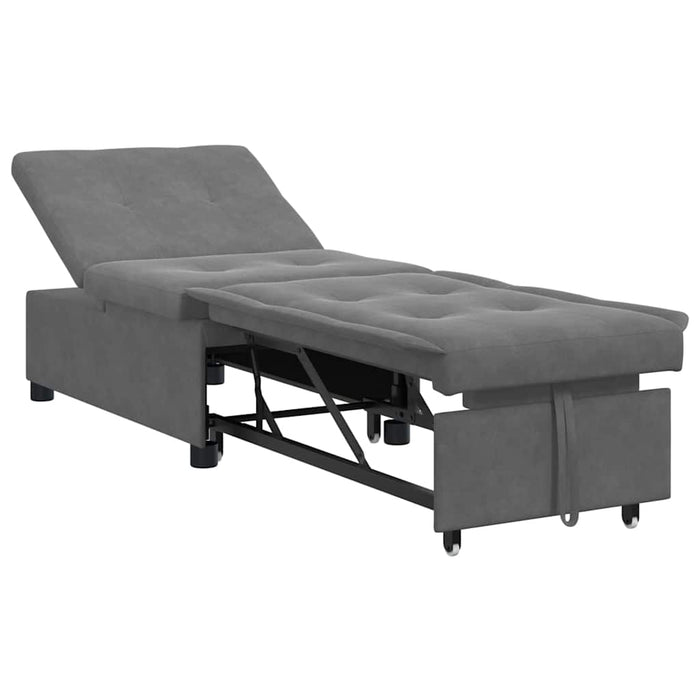 Canapea extensibilă Gri închis 194 x 67 x 82 cm Microfibră - WALTI WALTI
