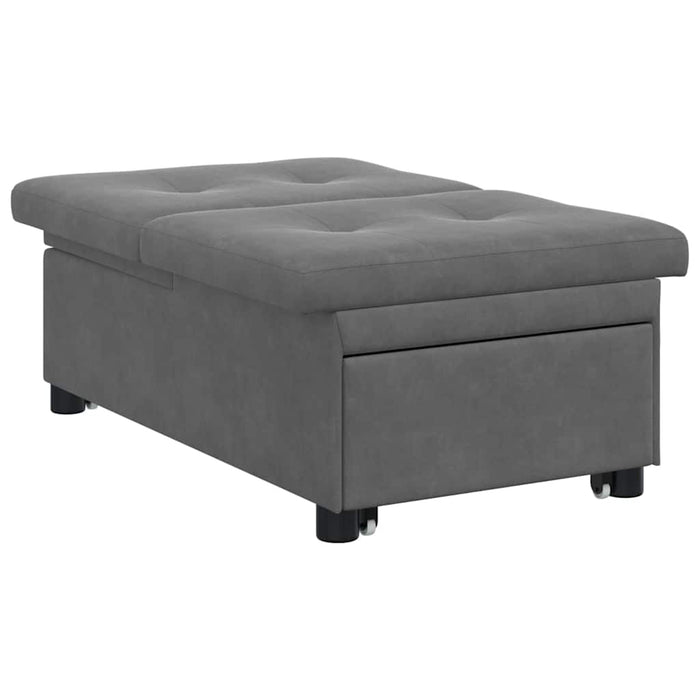 Canapea extensibilă Gri închis 194 x 67 x 82 cm Microfibră - WALTI WALTI