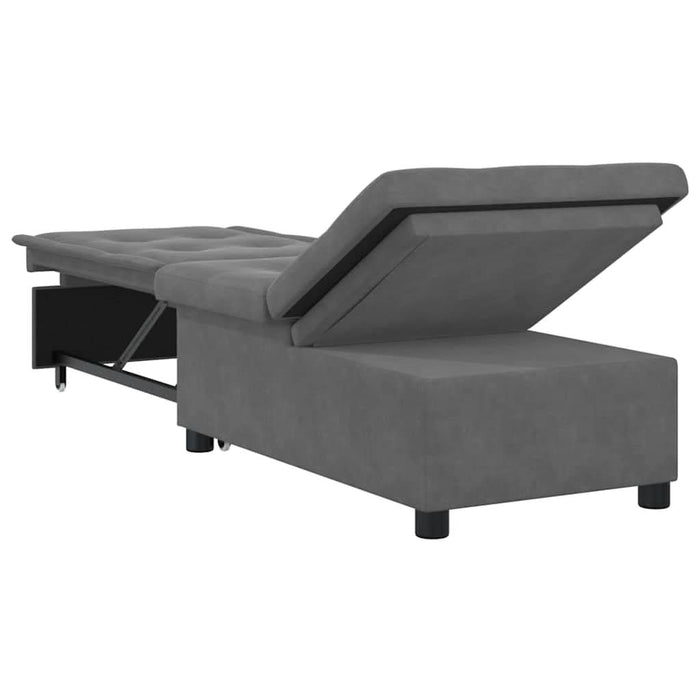 Canapea extensibilă Gri închis 194 x 67 x 82 cm Microfibră - WALTI WALTI