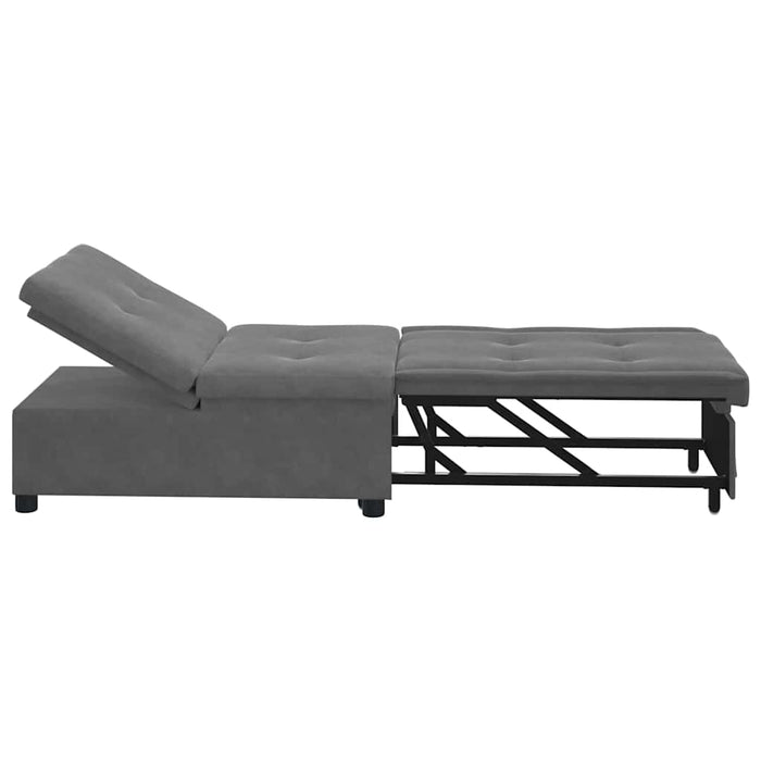Canapea extensibilă Gri închis 194 x 67 x 82 cm Microfibră - WALTI WALTI
