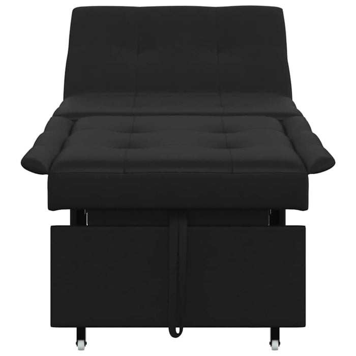 Pat canapea cu pernă Negru 67 x 194 x 82 cm placaj - WALTI WALTI