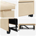 Pat canapea Crem 67 x 194 x 82 cm Material din microfibră - WALTI WALTI