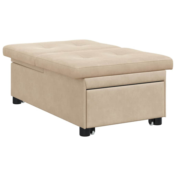 Pat canapea Crem 67 x 194 x 82 cm Material din microfibră - WALTI WALTI