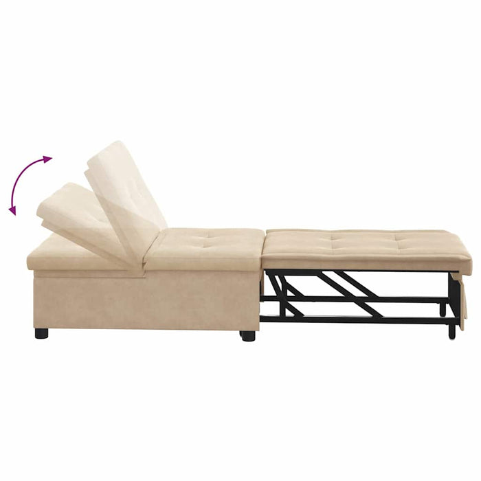 Pat canapea Crem 67 x 194 x 82 cm Material din microfibră - WALTI WALTI
