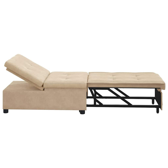Pat canapea Crem 67 x 194 x 82 cm Material din microfibră - WALTI WALTI