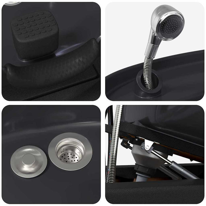 Scaun pentru șampon Manual Negru 63 x 141 x 92 cm PVC - WALTI WALTI