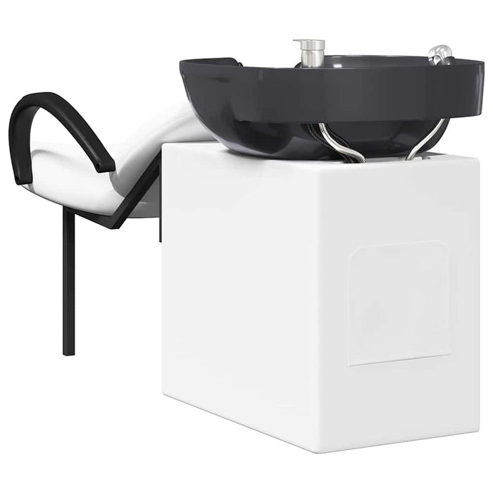 Scaun pentru șampon Manual Alb și negru 136 x 60 x 92 cm PVC WALTI