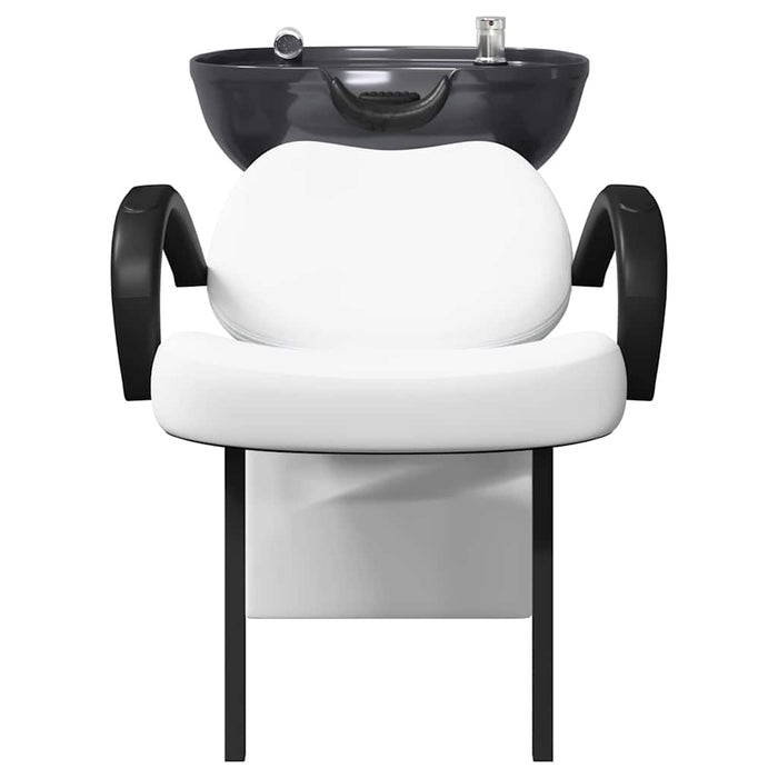 Scaun pentru șampon Manual Alb și negru 136 x 60 x 92 cm PVC WALTI