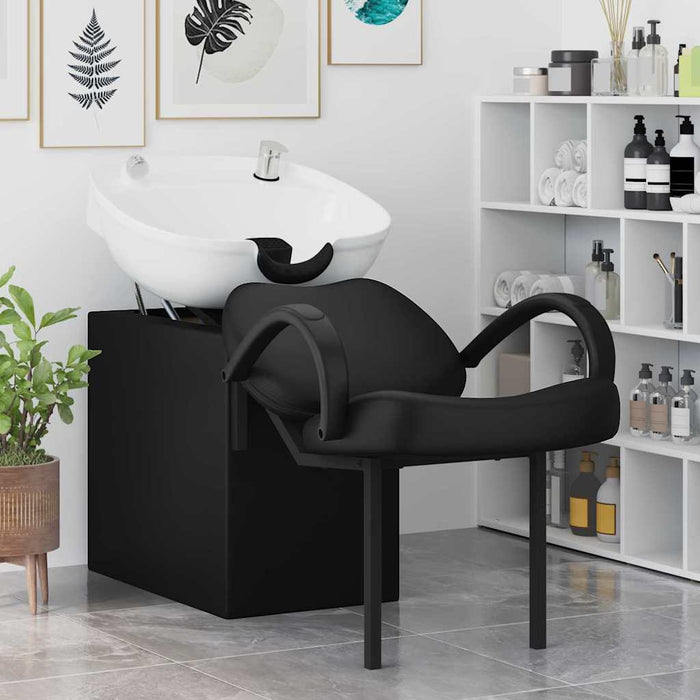 Scaun pentru șampon Manual Negru și Alb 136 x 60 x 92 cm PVC - WALTI WALTI