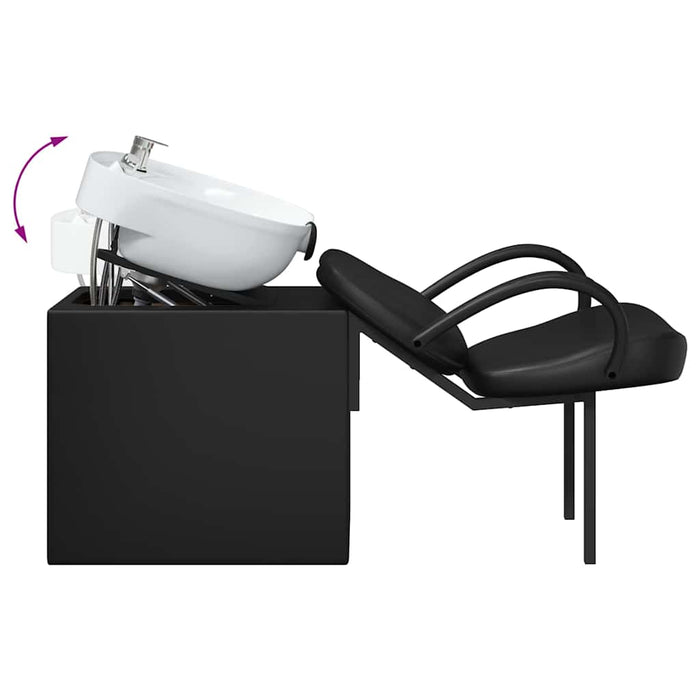 Scaun pentru șampon Manual Negru și Alb 136 x 60 x 92 cm PVC - WALTI WALTI