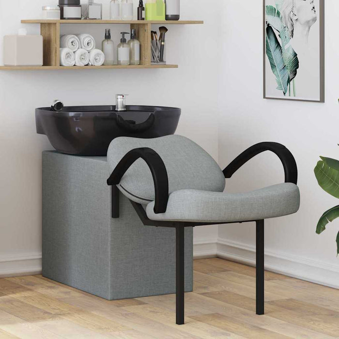 Scaun pentru șampon Gri deschis și negru 136 x 60 x 92 cm WALTI