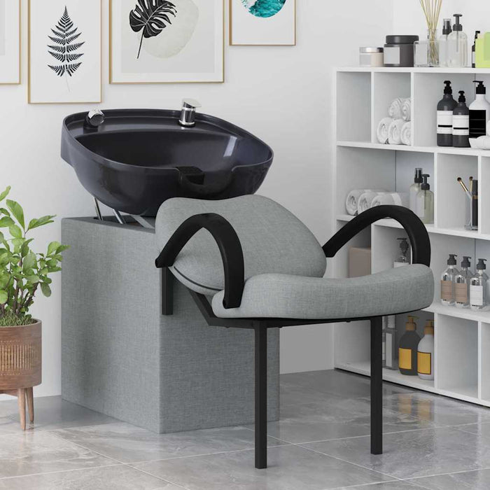Scaun pentru șampon Gri deschis și negru 136 x 60 x 92 cm WALTI