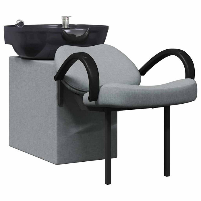 Scaun pentru șampon Gri deschis și negru 136 x 60 x 92 cm WALTI