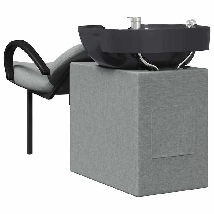 Scaun pentru șampon Gri deschis și negru 136 x 60 x 92 cm WALTI