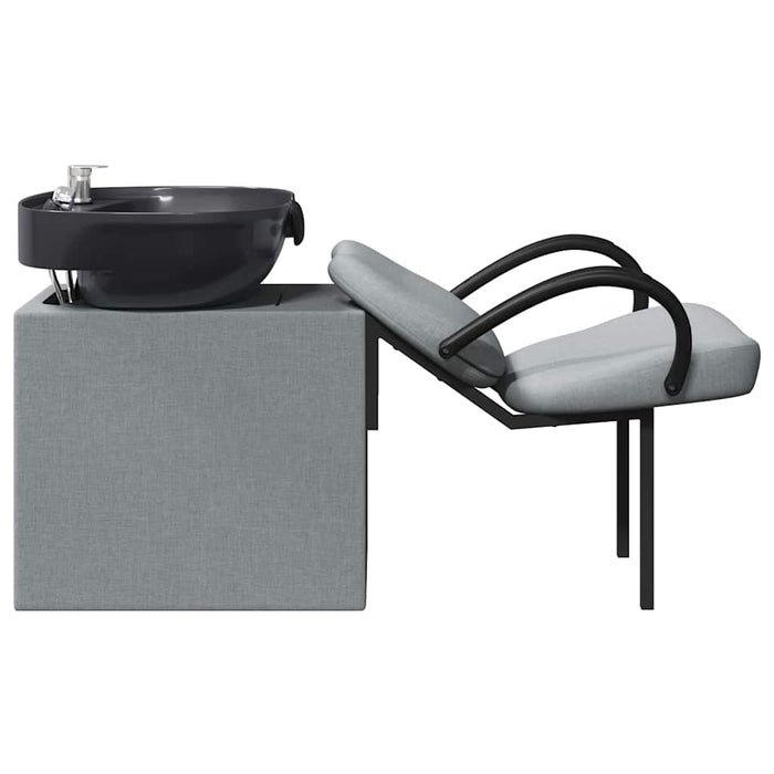 Scaun pentru șampon Gri deschis și negru 136 x 60 x 92 cm WALTI
