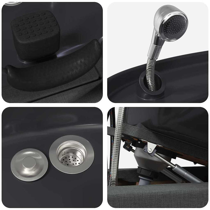 Scaun pentru șampon Manual Gri Închis și Negru 63 x 141 x 92 cm - WALTI WALTI