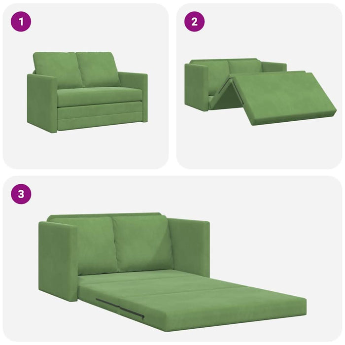 Pat canapea Verde deschis 204 x 122 x 60 cm Catifea - WALTI WALTI