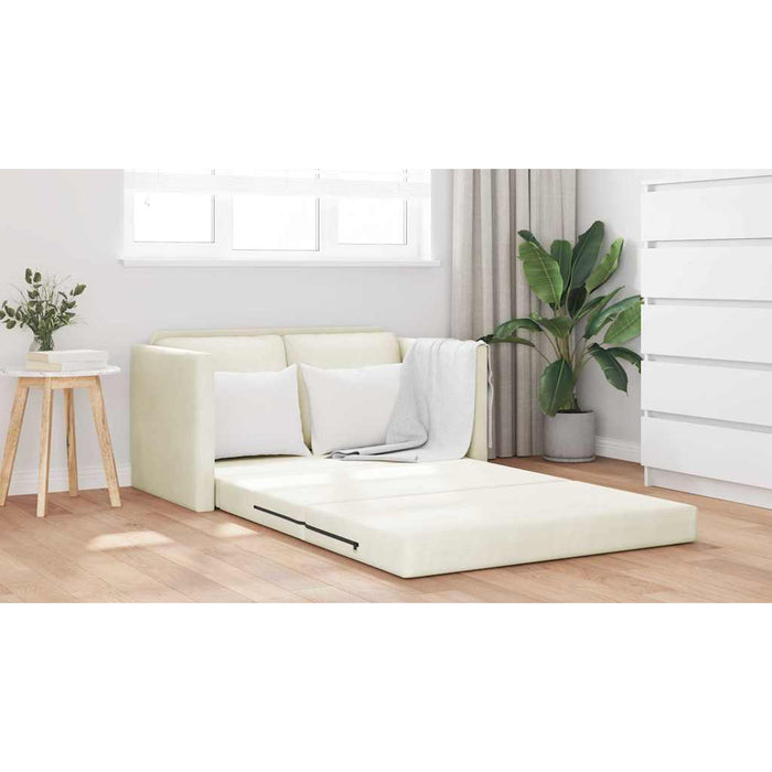 Pat canapea Crem 204 x 122 x 60 cm Catifea - WALTI WALTI