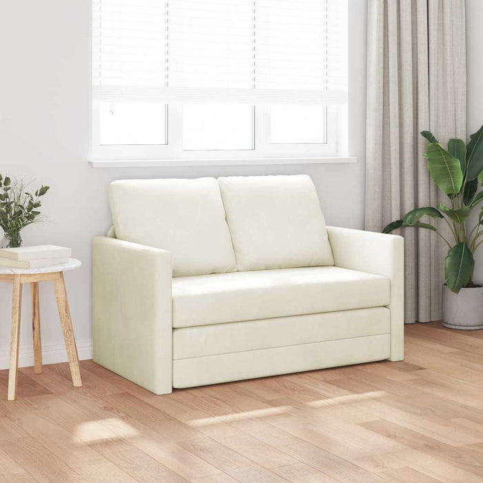 Pat canapea Crem 204 x 122 x 60 cm Catifea - WALTI WALTI