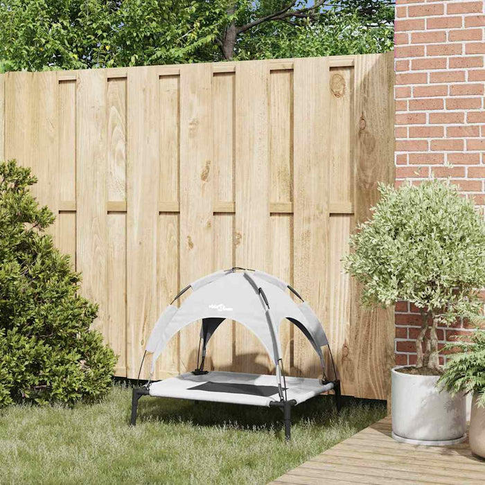 Pat pentru câini Manual Gri argintie 76 x 62 x 70,5 cm Oțel - WALTI WALTI