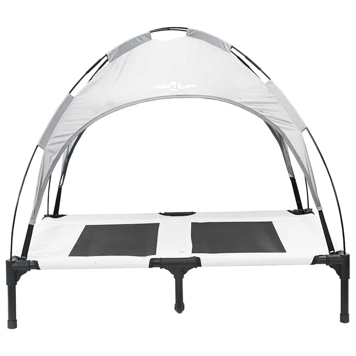 Pat pentru câini Manual Gri argintie 92 x 77 x 82,5 cm Oțel - WALTI WALTI