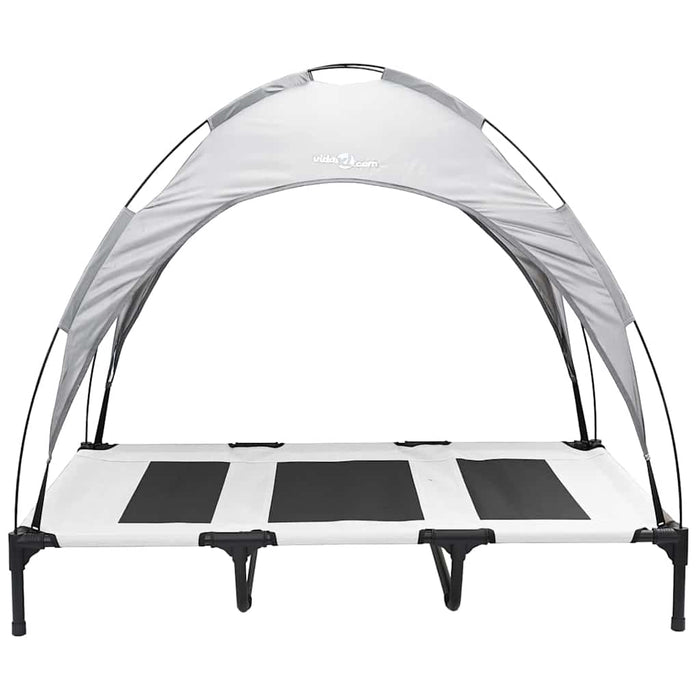 Pat pentru câini Manual Gri argintie 122 x 93 x 106,5 cm Oțel - WALTI WALTI