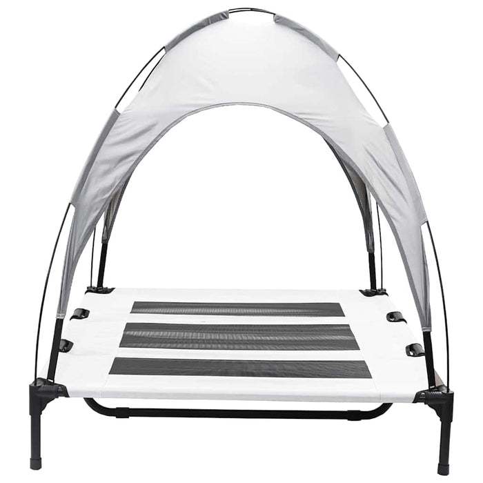 Pat pentru câini Manual Gri argintie 122 x 93 x 106,5 cm Oțel - WALTI WALTI