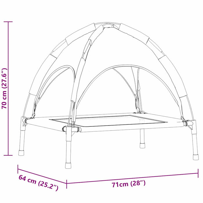 Pat pentru câini Maro m Oțel - WALTI WALTI