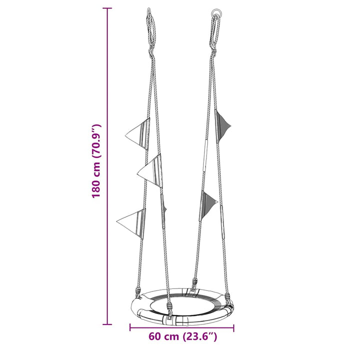 Leagăn cu cuib albastru 60 x 60 x 180 cm Poliester - WALTI WALTI